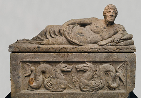 Sarcophagus With Reclining Man